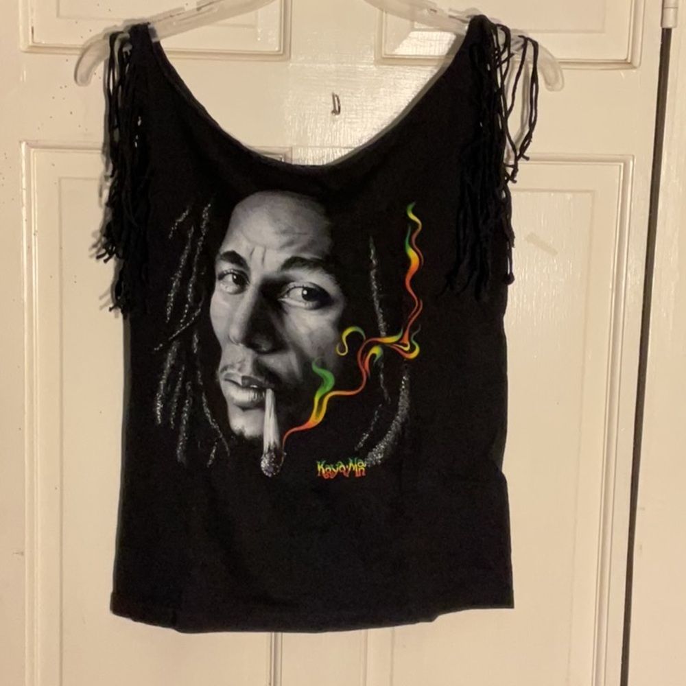 🍁Bob Marley vintage Fringe tank Top